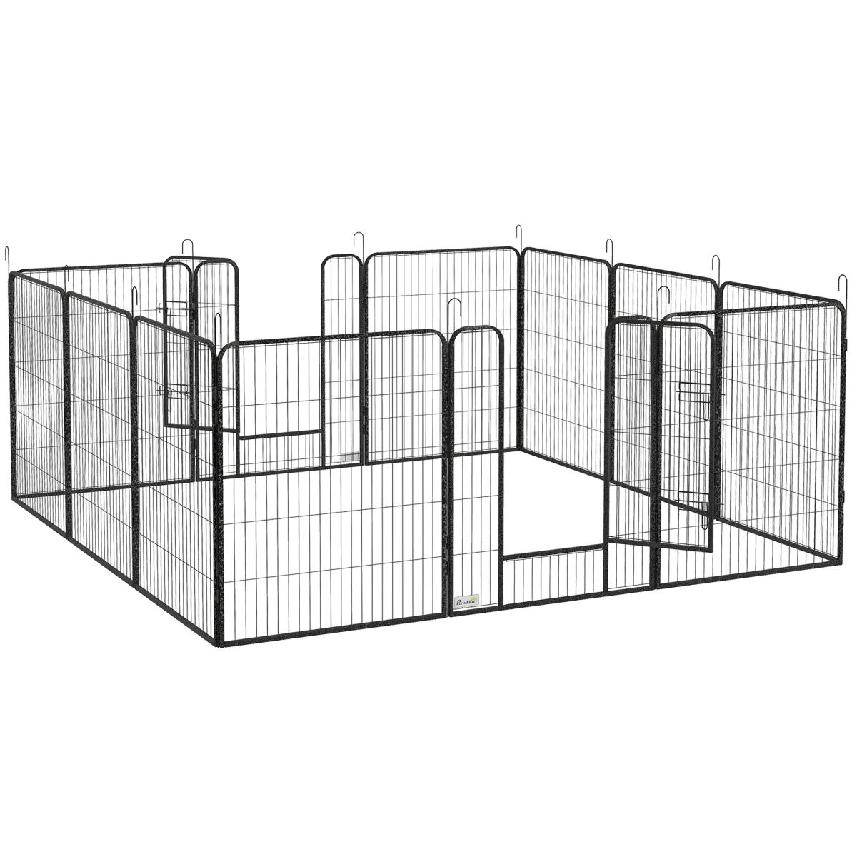 Pawhut Heavy Duty Puppy Play Pen, 12 Panels Pet Exercise Pen, For Indoors, Outdoors - Image 3