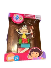 Vtg Dora The Explorer Boots the Monkey Candy Cane Ornament Nick Jr 2004 NIB NOS