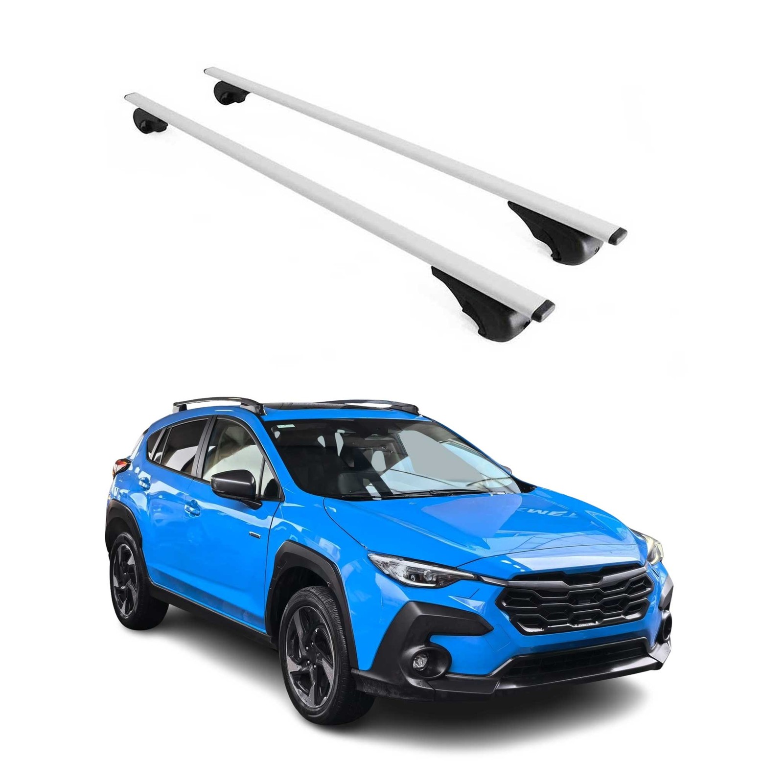 Barres de toit en fer argenté haute résistance pour Subaru Crosstrek 2025