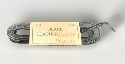 Vintage Eagle Indian Shoe Black Leather Laces 54 Inch ~ One Pair