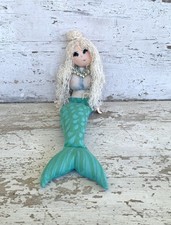 NWT Vintage Virginia Black Handcrafted Folk Art Rag Mermaid Doll BRAND NEW