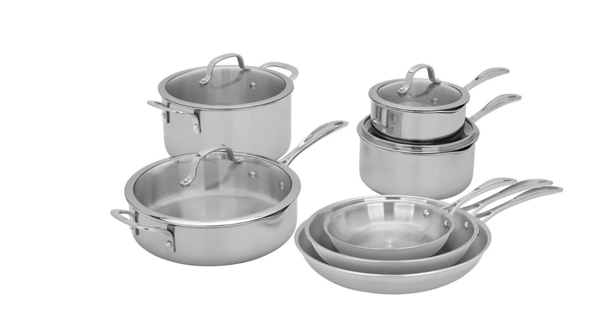Henckels Precision CLAD 11-Piece Stainless Steel Tri-Ply Clad