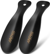Metal Shoe Horn Travel 7.5" Shoe Horns for Men, Women, Seniors Pack of 2 