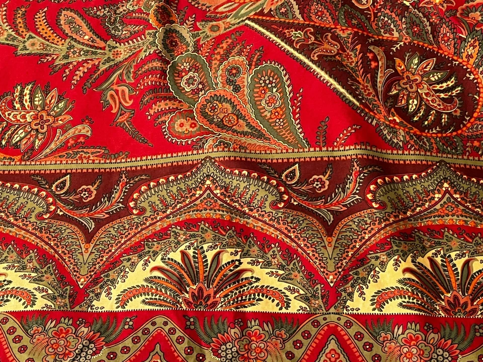 Edredón Pottery Barn 2010 Caroline Paisley y 3 fundas de algodón satén King Foto 4 de 4