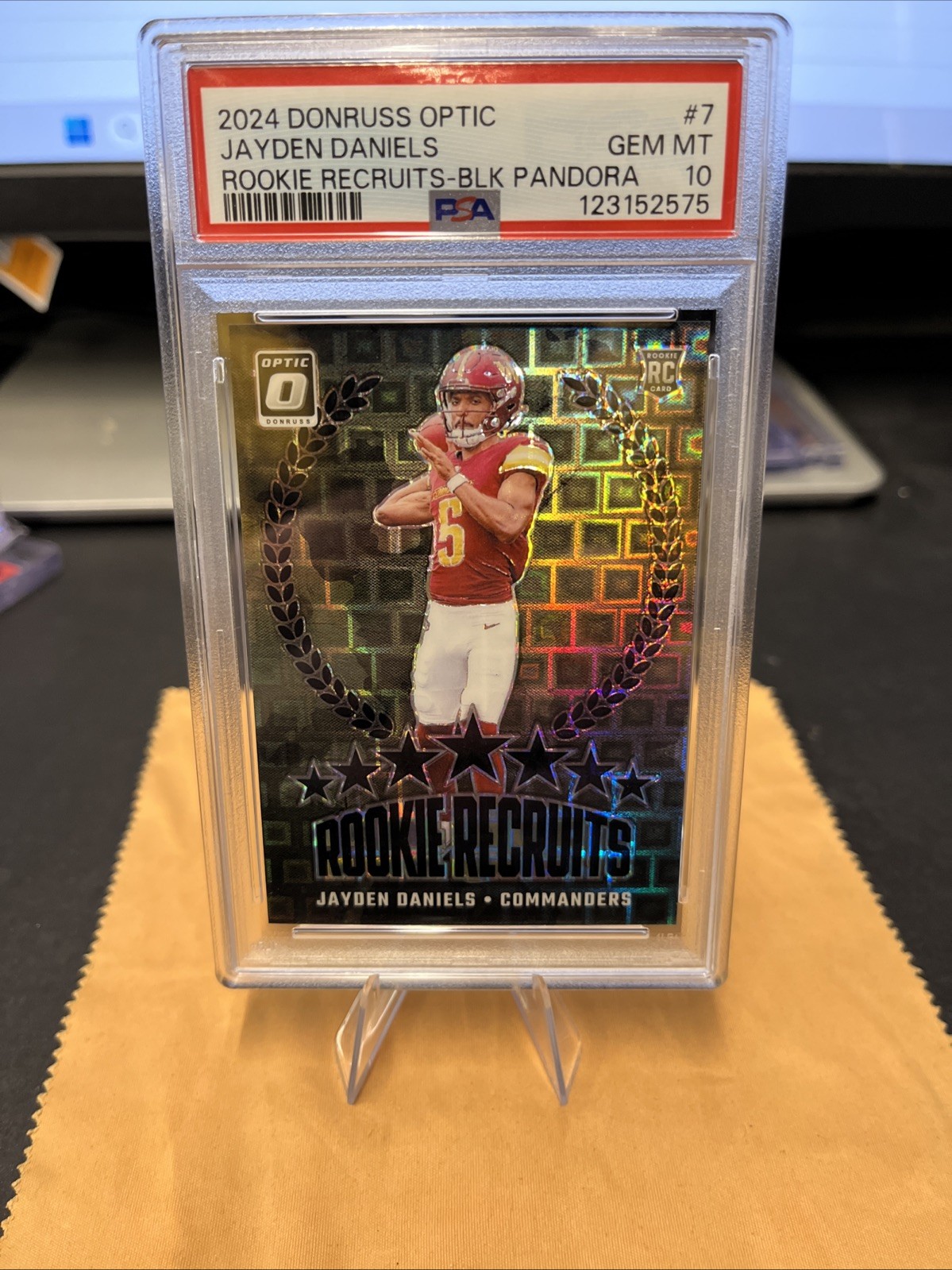 Jayden Daniels Panini Donruss Optic Rookie Recruits #7 Black Pandora