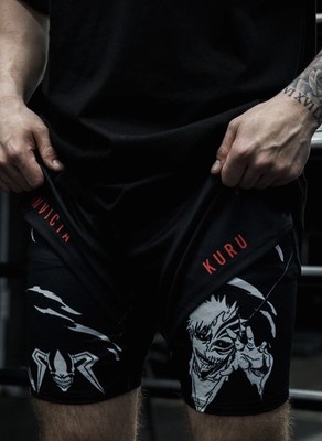 INVICTA KURU X Bleach Hellfire Performance Shorts Linnet Black  Size M