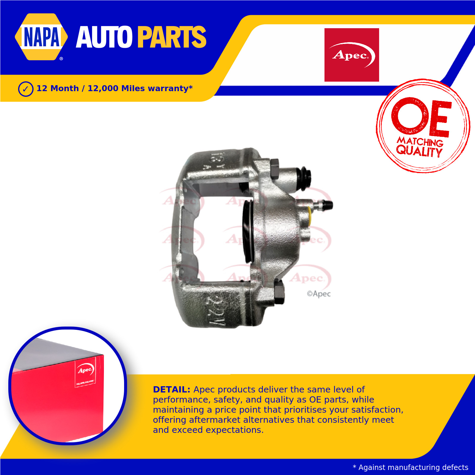 Brake Caliper Front Right RCA1368 Apec 0K30C49980 Genuine Top Quality Guaranteed