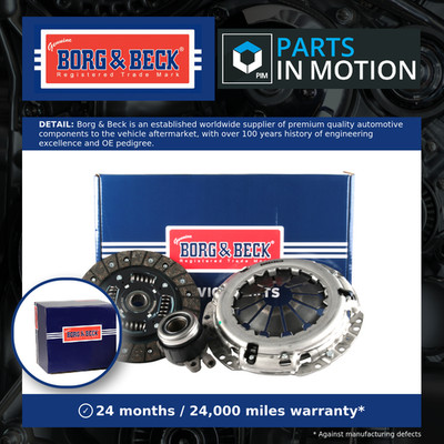 Clutch Kit 3pc (Cover+Plate+CSC) fits TOYOTA AURIS NRE180 1.3 12 to 18 1NR-FE