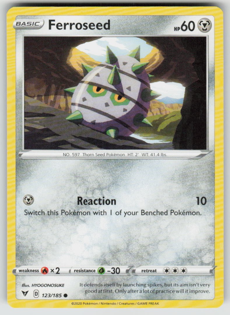 Ferroseed 123/185 Common Vivid Voltage Pokemon NM