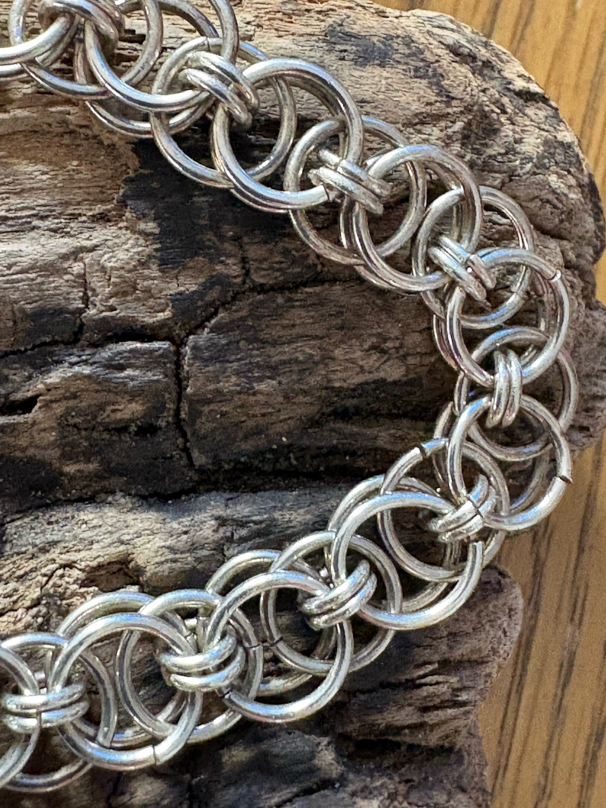 Sterling Silver multiple  Link Chain Bracelet Wit… - image 9