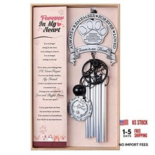 Pet Memorial Wind Chime 18" - Metal Pet Memorial Gift to Honor with Forever