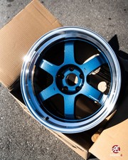Volk Te37v Mark-ii 18x9.5 155x14.3 Mag Blue Set Of 4 Gr Corolla S14 Jz100 Volk Te37v Mark-ii 18x9.5 155x14.3 Mag Blue Set Of 4 Gr Corolla S14 Jz100