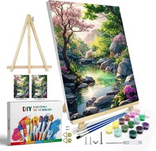 Paint by Numbers Kit for Adults with Frame Paint by Number Canvas, Landscape