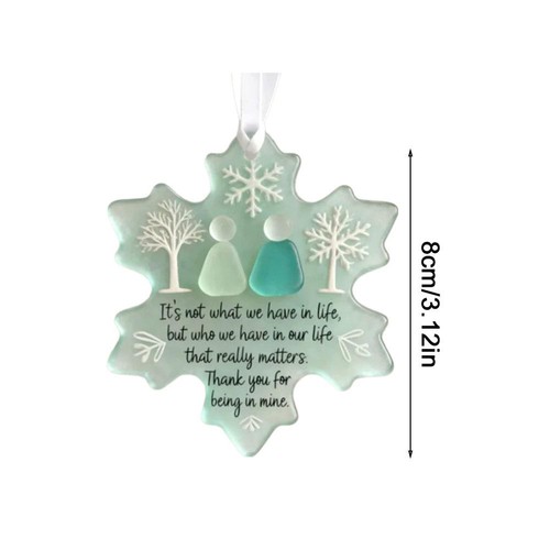 Acrylic Decorations,Snowflake-Shaped Friendship Decor, Christmas Tree Ornament - Picture 15 of 18