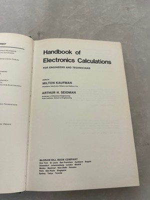 Handbook Of Electronics Calculations For Engineers & Technicians Milton Kaufman
