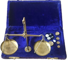 Antike analoge Goldwaage Messing – präzise Feinwaage Sammlerobjekt Vintage