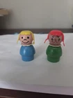 Vintage Fisher-Price Little People 2 Girls With PIGTAILS