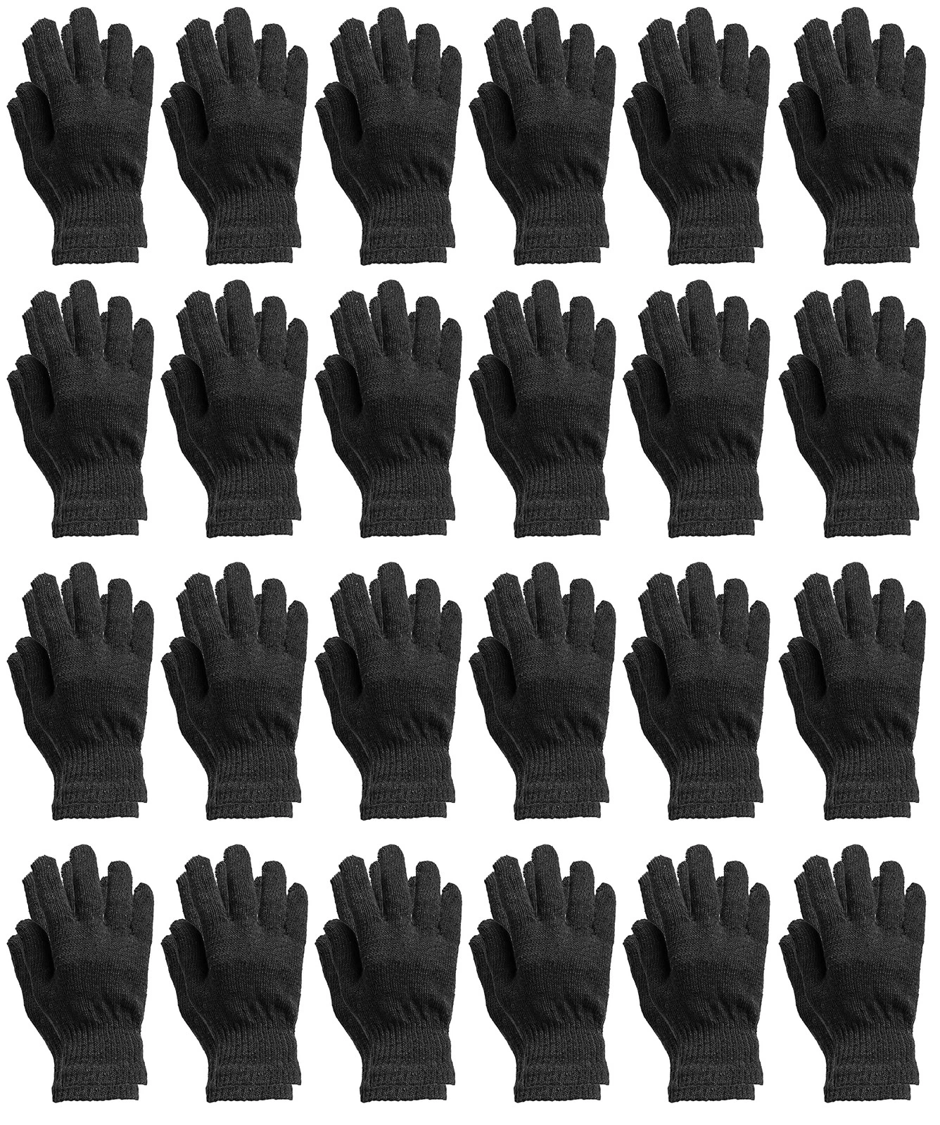24 PK Wholesale Bulk Winter Gloves Unisex, Bulk Pack Warm Thermal Gloves, Black
Opens in a new windo