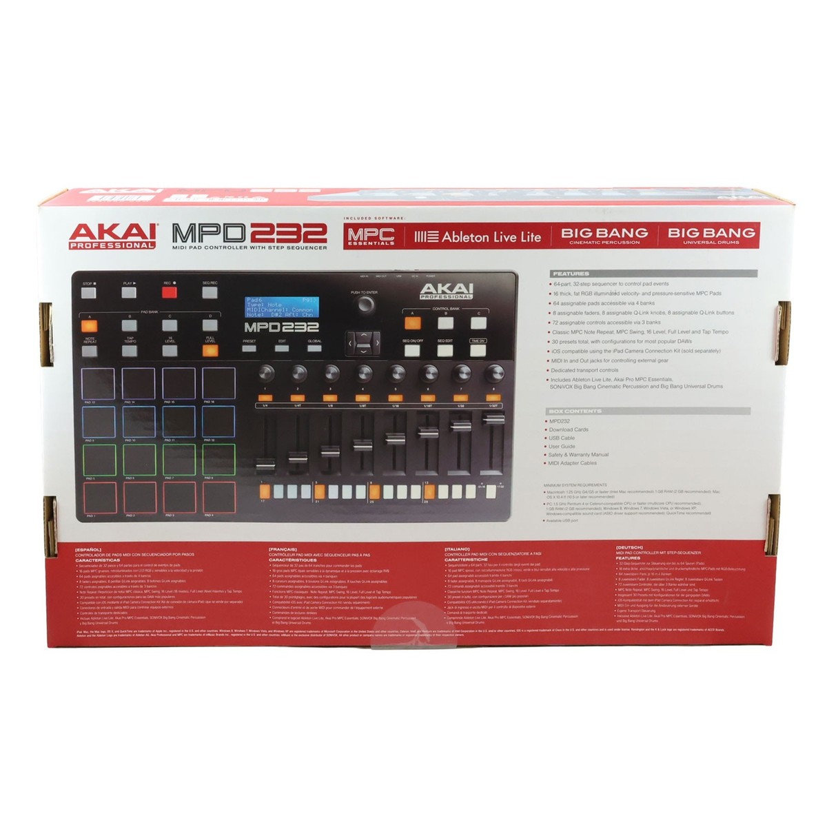 Akai MPD232 MIDI USB Drum Pad Controller MPC Beat Maker 16 Pads