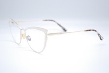NEW TOM FORD TF 5877-B 025 WHITE GOLD AUTHENTIC EYEGLASSES FRAMES 56-15