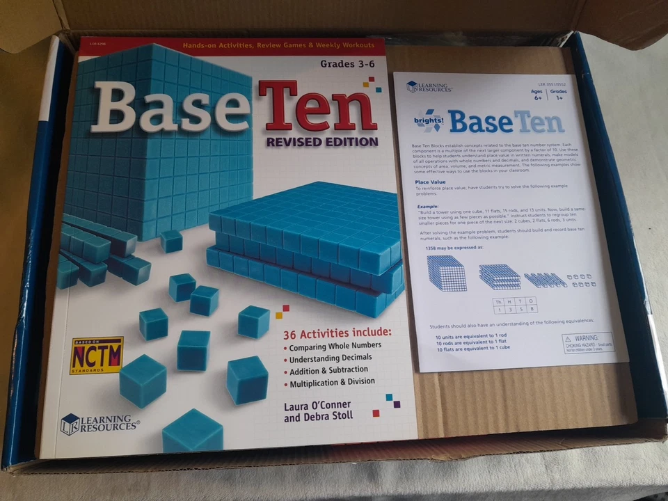 Learning Resources Interlocking Base Ten Classroom 823 Piece Set Grades 3-6 - Image 4 of 4