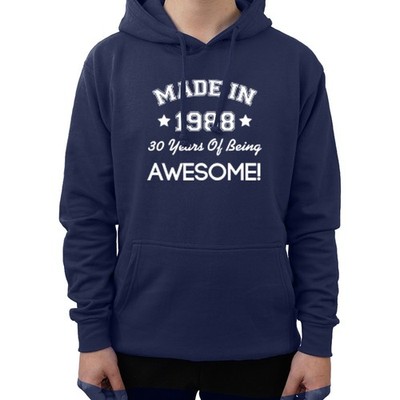 Inspired Made in 1988 30 years of being awesome Unisex 60th Birthday gift Hoodie