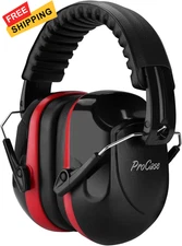 ProCase Noise Reduction Ear Muffs, Sound Proof NRR 28db, 1 - 1 Red 