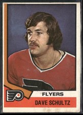 1974-75 O-Pee-Chee Dave Schultz #196 Philadelphia Flyers