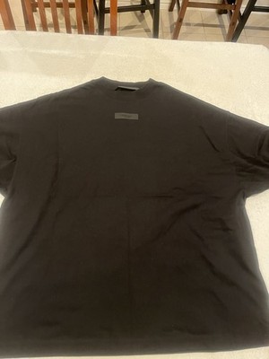 Essentials Fear of God Oversized T-Shirt Men's Sz Medium Jet Black Baggy EUC