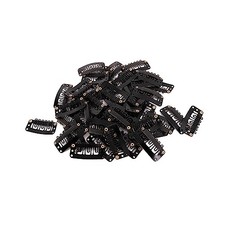 MapofBeauty 50 Pcs Wig Snap Clips for Hair extension Metal 6 Teeth U Shape