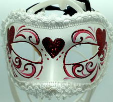 Made In Italy Venetian Masquerade Hand Painted Papier Mach Half Mask