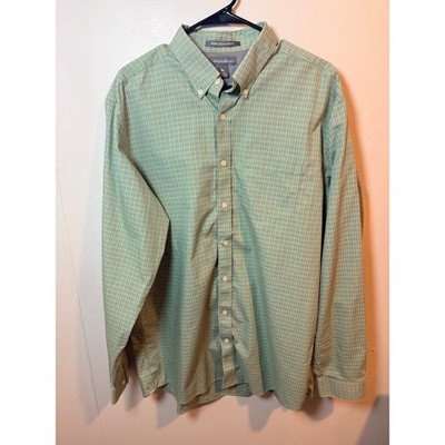 Eddie Bauer Set of Mens Wrinkle Free Relaxed Fit Plaid Button Down Shirts TL
