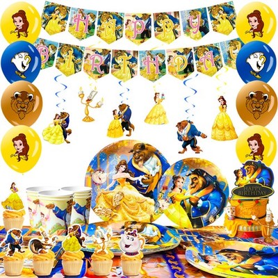 Belle Geburtstags Party Deko Die Schöne Und Das Biest Kinder Party Ballon Teller