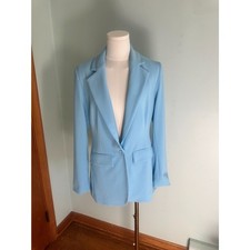 Boston Proper Stretch Beyond Travel Classic Blazer Light Blue Size 6