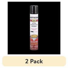 Gloss Black Turbo Protective Enamel Spray Paint Stops Rust 24 oz 2 Pack