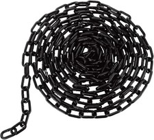 6M X 6Mm Chain Link Fence, Black Heavy Duty Chain Links,Metal Chain for Hanging.