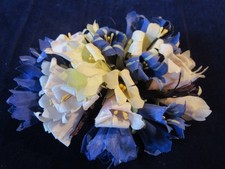 Vtg Millinery Flower Collection Lot Blue Pink 2" Gentians Paper H5573