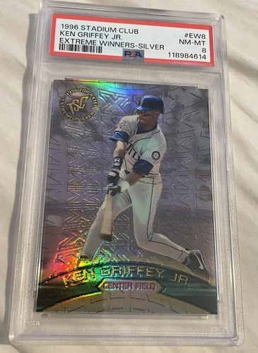 1996 Stadium Club Ken Griffey Jr Extreme Winners Silver Refractor PSA 8 Seattle