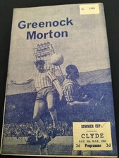 GREENOCK MORTON V CLYDE SUMMER CUP 8TH MAY 1965
