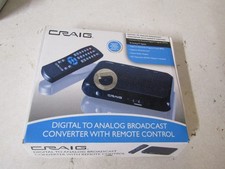 BRAND NEW DIGITAL TO ANALOG BROADCAST CONVERTER WITH REMOTE CONTROL CRAIG
