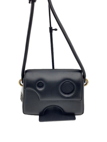 OFF-WHITE SHOULDER BAG LEATHER Black SOLID Used