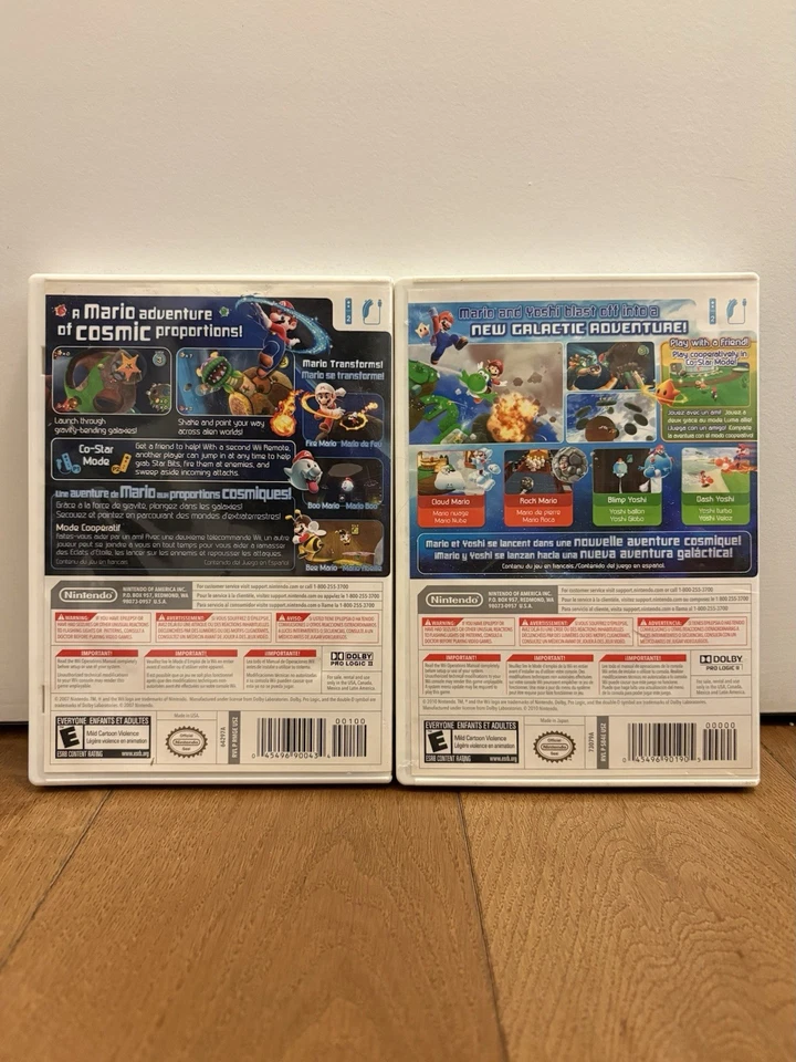 Nintendo Super Mario Galaxy 1 & 2 Wii Game Lot - Tested With Manuals, READ DESC. - Image 2 of 4