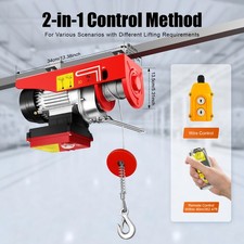 660LBS Electric Hoist Electric Winch Crane 39ft Lifting Hoist w/Remote Control