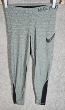 Nike Pro Dri Fit Training Tight Leggings Womens Size Medium Green Black Stretch