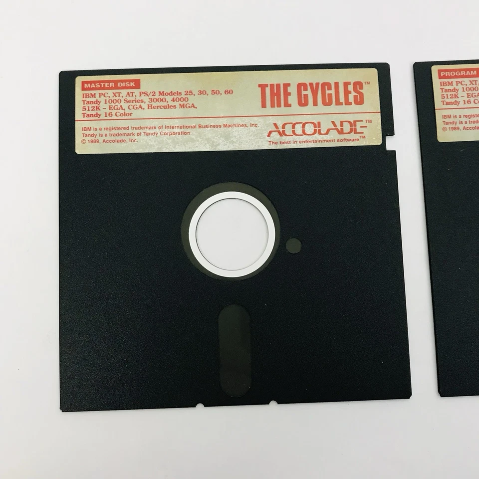 The Cycles Accolade Racing 1989 IBM PC Game Disc Only Floppy - Image 3 of 4
