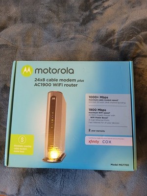 Motorola MG7700 24x8 Cable Modem plus AC1900 WiFi Router