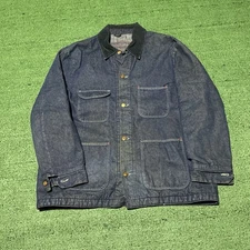 Vintage 70s Blue-Bell Barn Chore Denim Jacket Size XL Blanket-Lined Wrangler