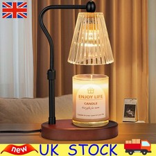 Candle Warmer Lamp Melter Lamp with Timer Dimmer Wood Base with Two Bulbs
