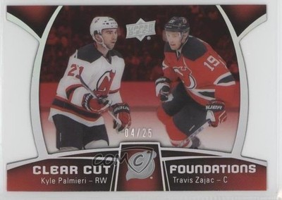 2016-17 Upper Deck Clear Cut Foundations 4/25 Kyle Palmieri Travis Zajac b9t