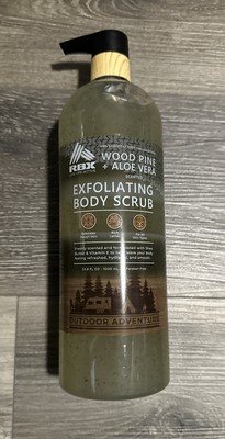 RBX Wood Pine & Aloe Vera Body Wash Exfoliating Body Scrub 33.8 fl oz